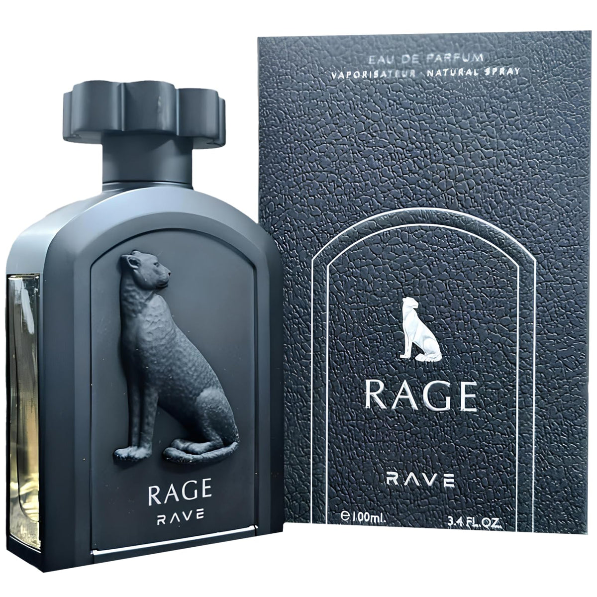 Lattafa Rave Rage atomizer spray closeup demonstrating easy application