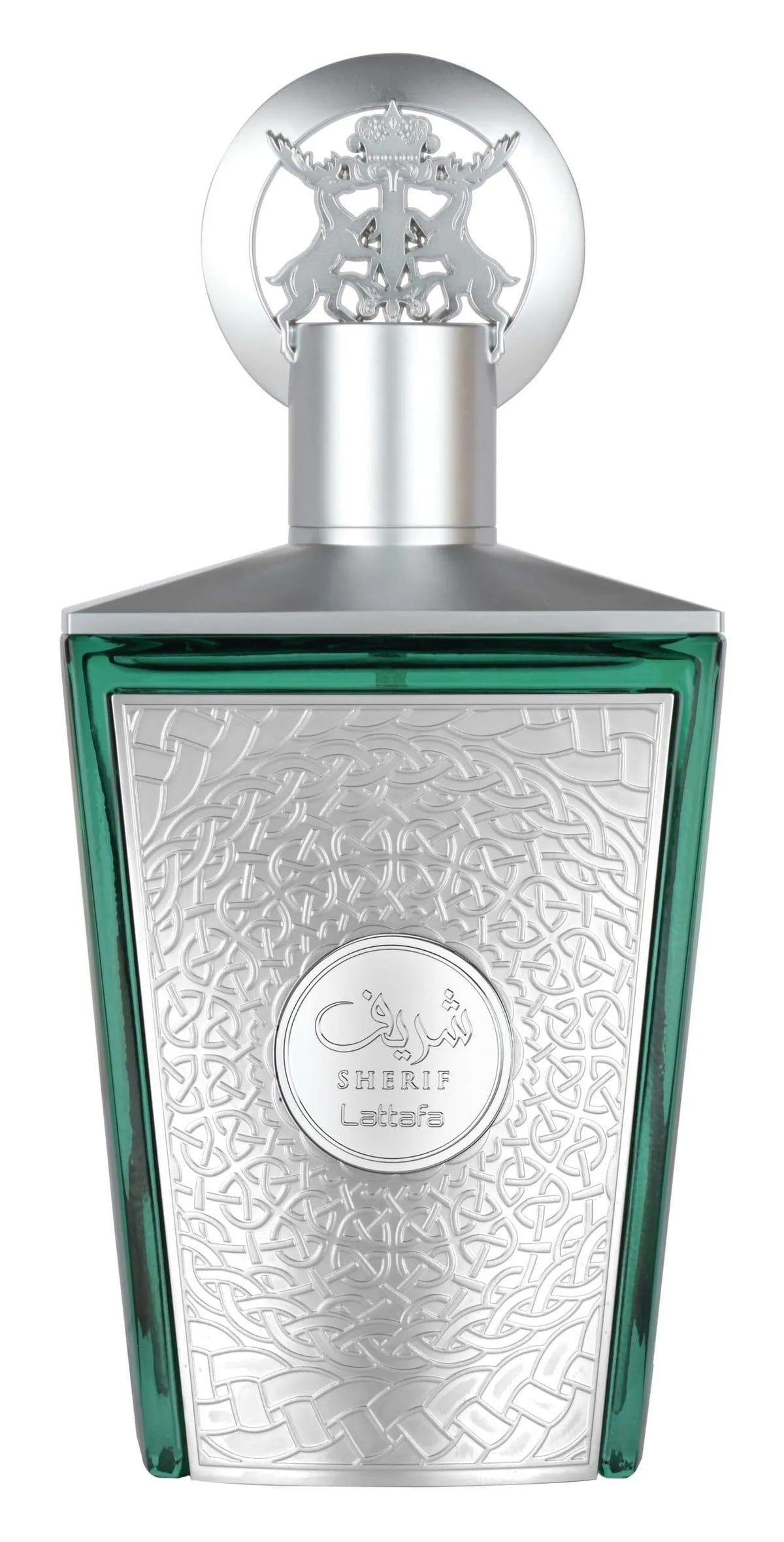 Lattafa Sherif front bottle view showing sleek design and gifting appeal