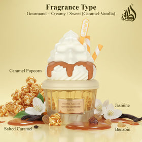 Lattafa label detail showing fragrance name and ingredient cues for confidence