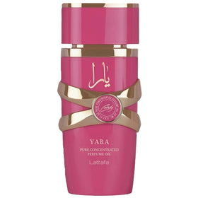 Lattafa Yara Candy front bottle view showing compact design and gift appeal