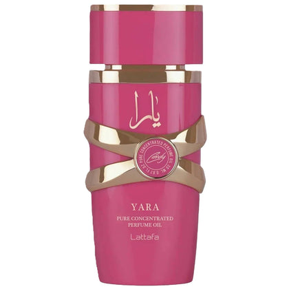 Lattafa Yara Candy front bottle view showing compact design and gift appeal