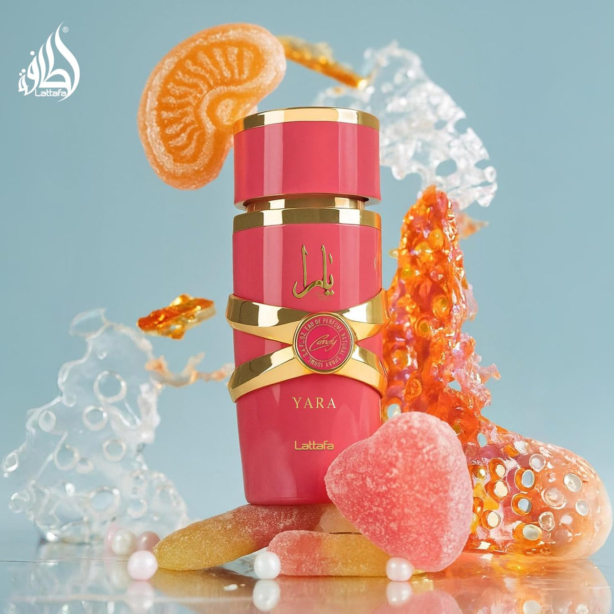 Lattafa Yara Candy in-hand spritz demonstrating everyday use and confidence benefit