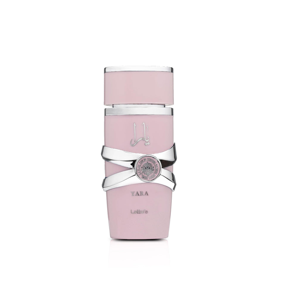 Lattafa Yara front bottle showing elegant design and instant visual appeal