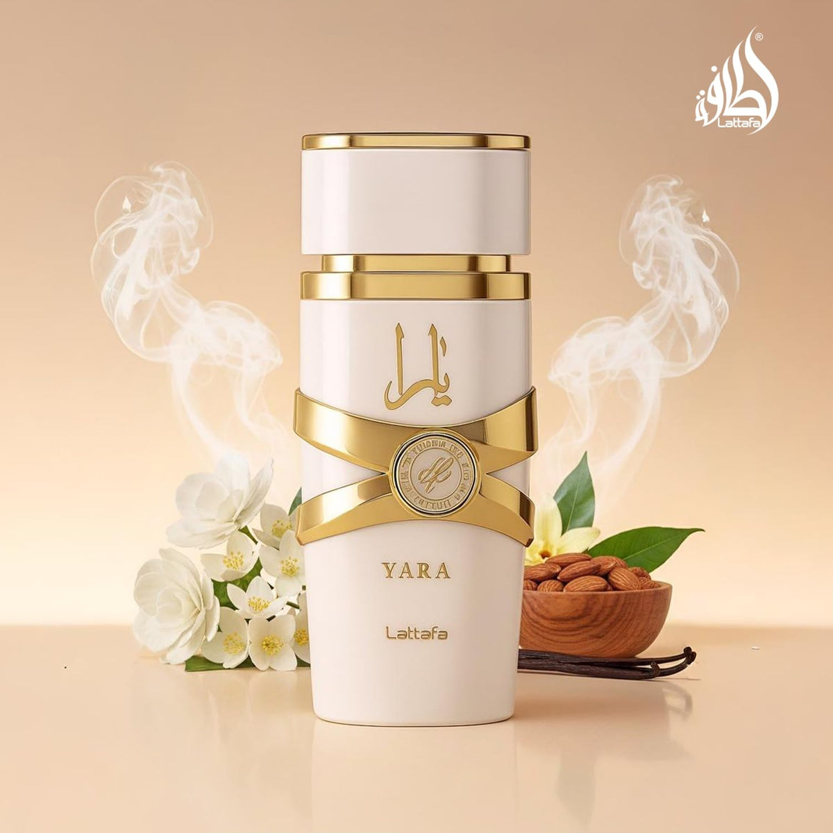 Amber and caramel detail representing Lattafa Yara Moi warm gourmand heart