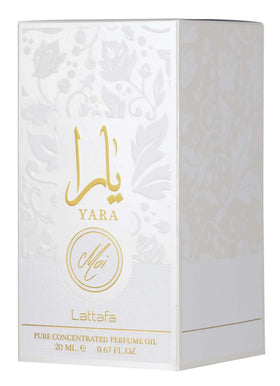 Lattafa Yara Moi angled bottle detail highlighting premium finish and appeal