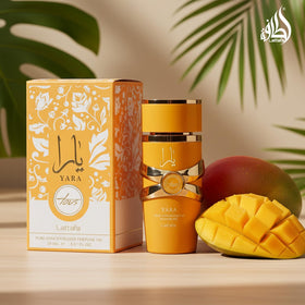 Lattafa Yara Tous oil texture close-up showing rich concentrated formula for long wear