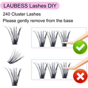 LAUBESS ultra-thin lash band detail demonstrating discreet blend and comfortable wear benefit