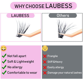 LAUBESS close-up of D curl PBT fibers showing springy hold and natural lift benefit