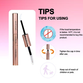 LAUBESS cluster lashes applied in use showing secure, natural-looking hold