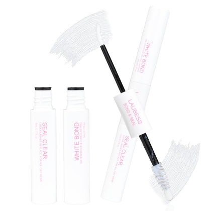 LAUBESS front packaging showing 2-in-1 lash glue, clear strong hold