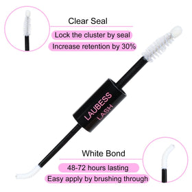 LAUBESS LASH dual-head detail demonstrating bond and seal ends for simplified routine