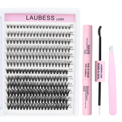LAUBESS LASH front packaging showing full kit and tools — easy salon look