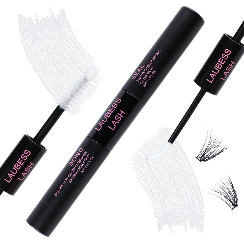 LAUBESS LASH front tube showing dual-head design and compact travel convenience