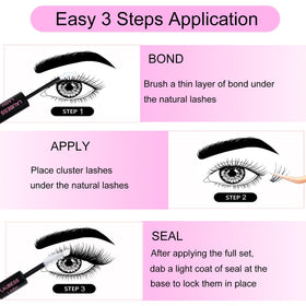 LAUBESS LASH seal application demo locking clusters for cleaner base and longer hold