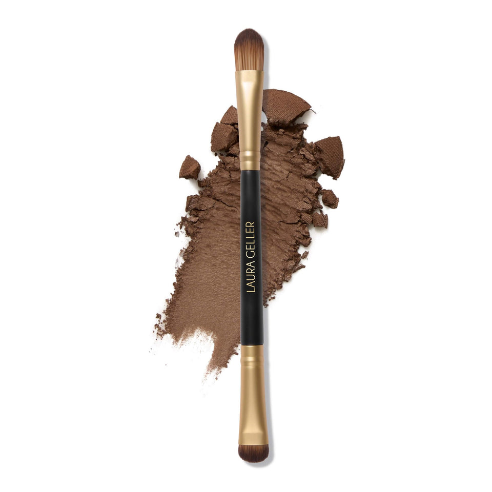 LAURA GELLER NEW YORK brush front view showing both brush ends for convenience