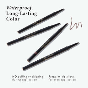 LAURA GELLER eyeliner tucked inside a travel makeup bag for portability
