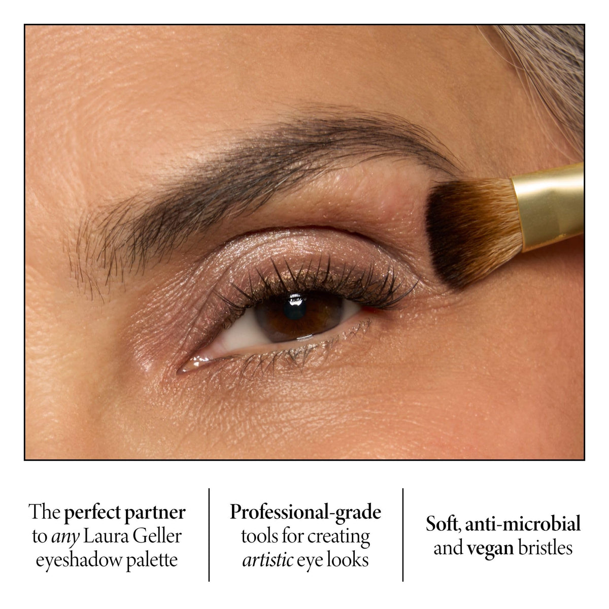 LAURA GELLER angled crease brush detail for controlled crease definition