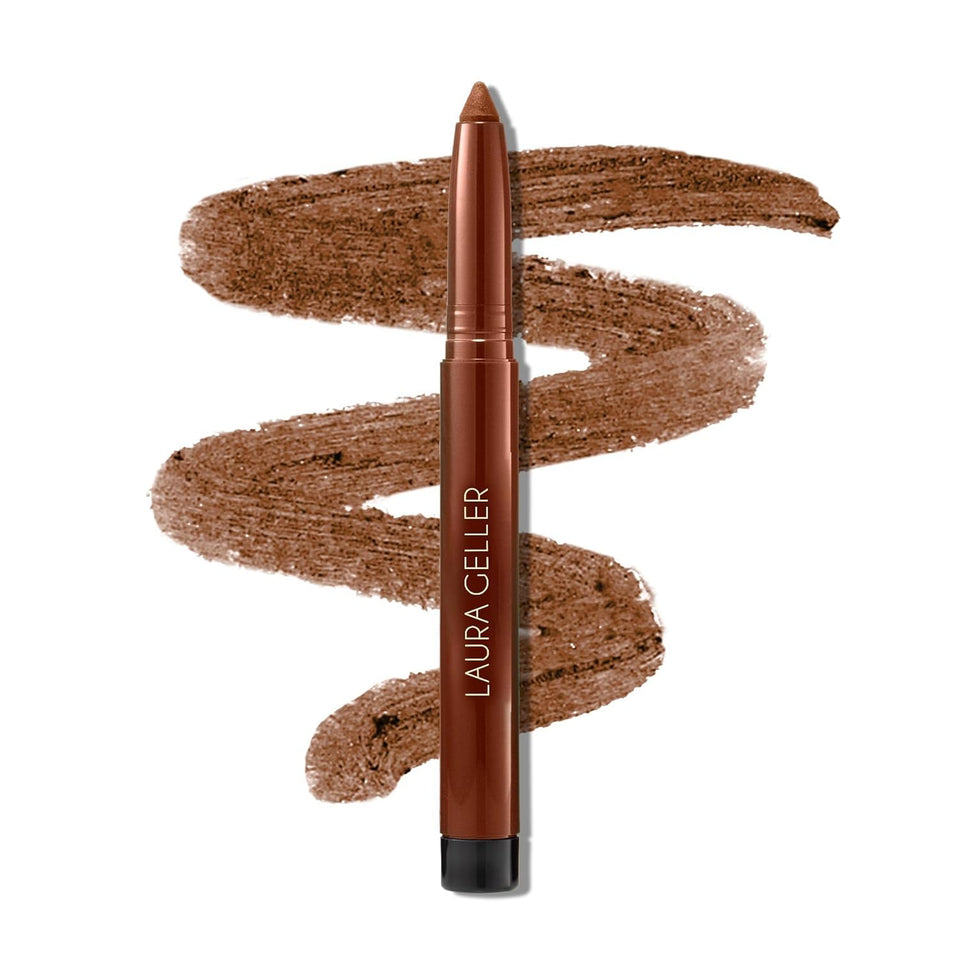 LAURA GELLER NEW YORK pencil front packaging showing antique bronze shade benefit: clear color ID