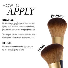 LAURA GELLER sweeping bronzer with fluffy end for natural warmth