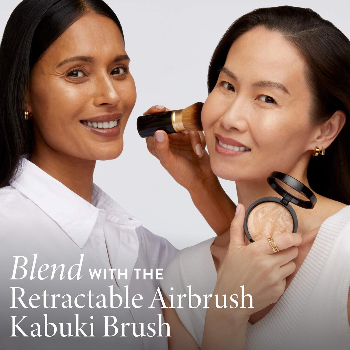 LAURA GELLER compact on vanity styled for everyday makeup routine