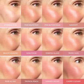 LAURA GELLER blush held in hand in natural light showing wearable everyday look