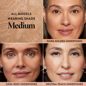 LAURA GELLER NEW YORK swatch on forearm shows blendable medium shade and matte finish