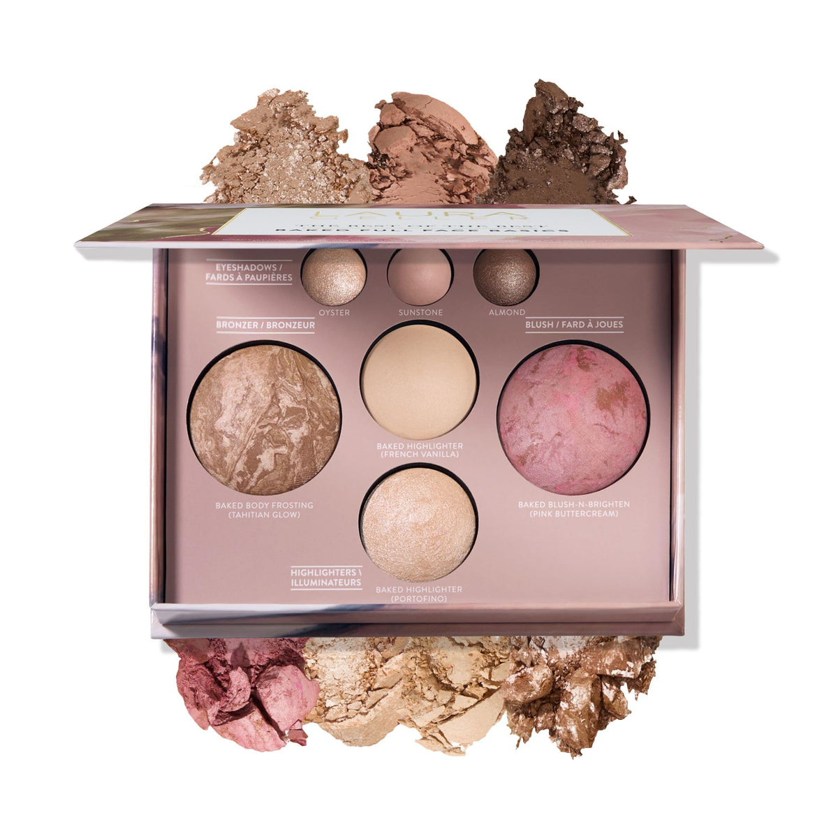 LAURA GELLER NEW YORK front-closed compact showing travel-ready design and portability