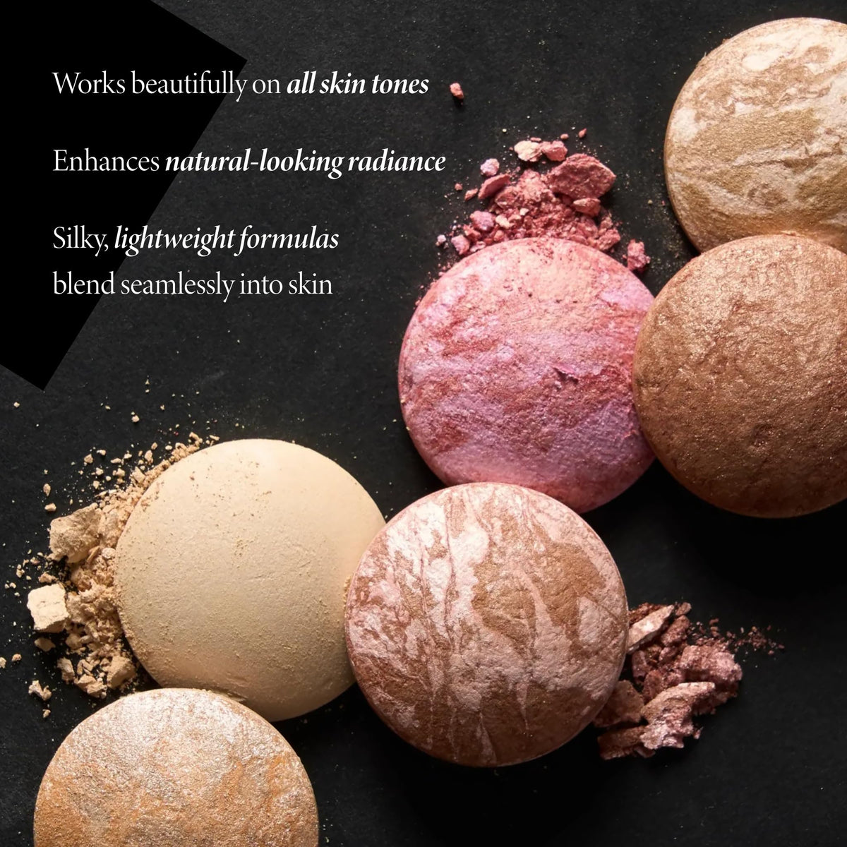 LAURA GELLER NEW YORK close-up of blush texture highlighting blendable pigment