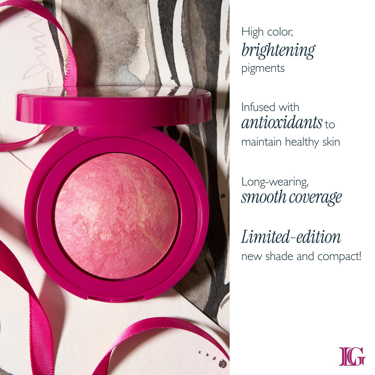 LAURA GELLER swatch on skin demonstrating buildable natural flush benefit