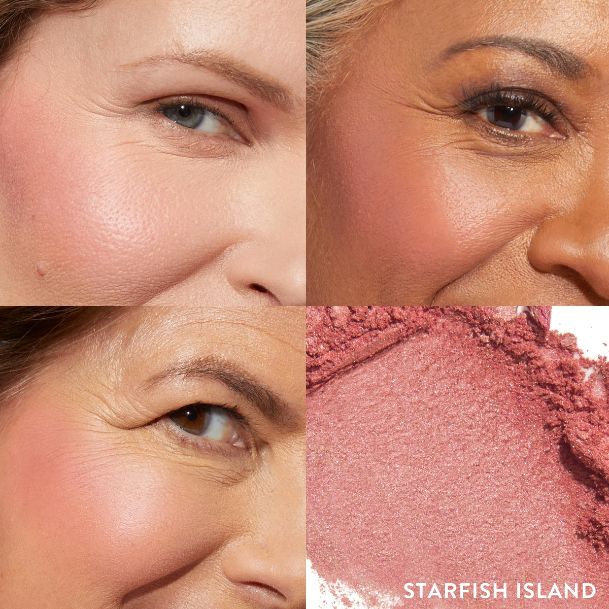 LAURA GELLER close-up of baked marbleized texture highlighting silky blendability benefit