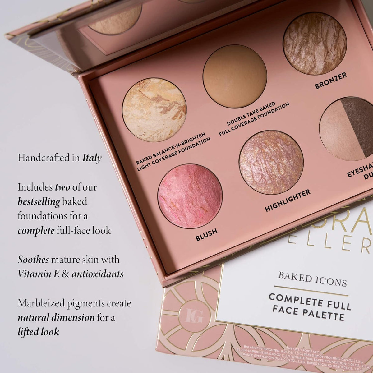 LAURA GELLER NEW YORK bronzer blush highlighter detail showing shimmer and matte contrasts