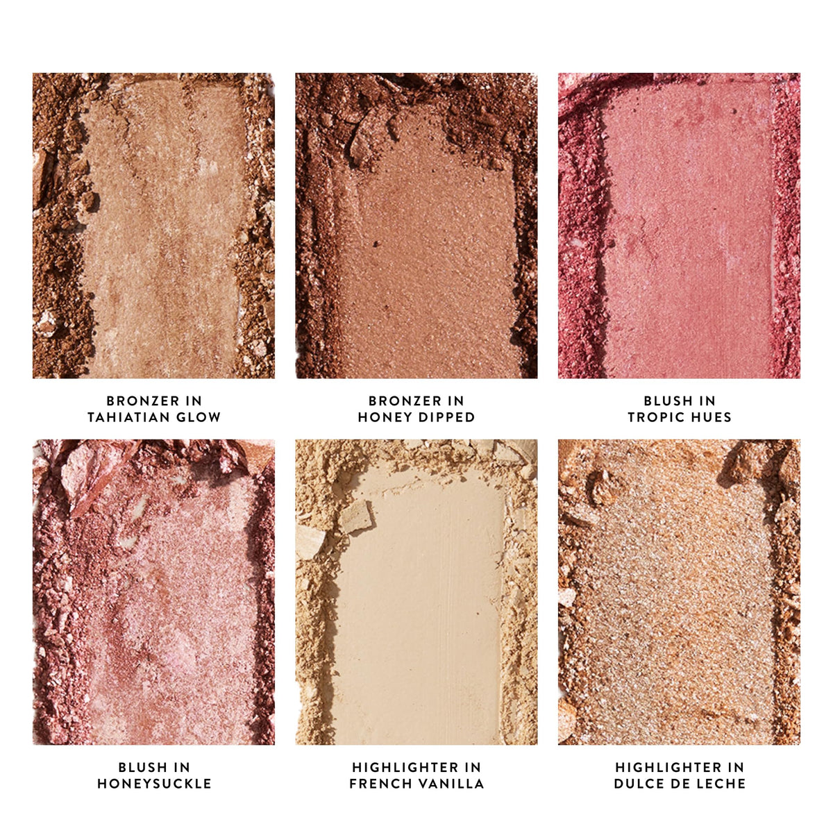 LAURA GELLER NEW YORK bronzer swatched on skin showing warm contour benefit