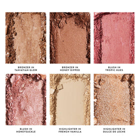 LAURA GELLER NEW YORK bronzer swatched on skin showing warm contour benefit