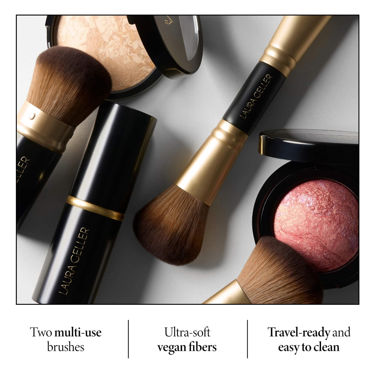 LAURA GELLER NEW YORK dense synthetic bristles detail offering smooth blending