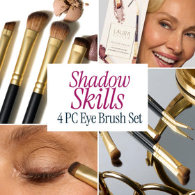 LAURA GELLER brushes laid flat showing shape variety for precise application