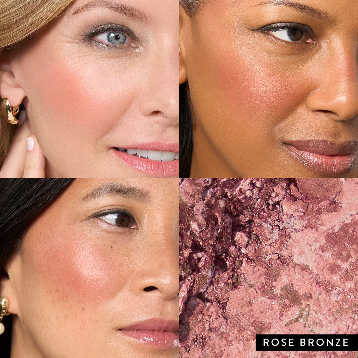 LAURA GELLER NEW YORK close-up of marbleized powder showing blended tones for natural glow