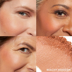 LAURA GELLER NEW YORK close-up of marbleized baked texture highlighting silky blendability