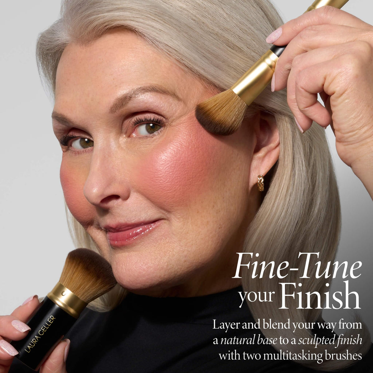 LAURA GELLER NEW YORK angled end close-up for precise blush and contour application