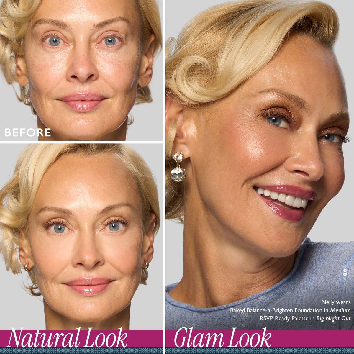 LAURA GELLER NEW YORK close-up of eyeshadow pans with high pigment payoff