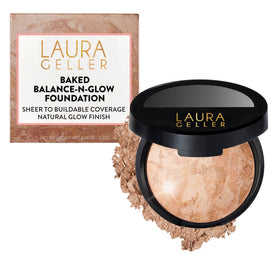 LAURA GELLER NEW YORK compact front view showing sleek case and Fair shade benefit glow