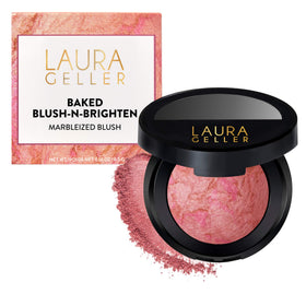 LAURA GELLER compact front view shows sleek packaging and easy portability