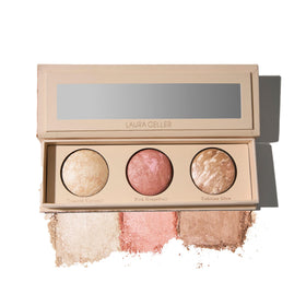 LAURA GELLER front palette view showing three pans and compact convenience