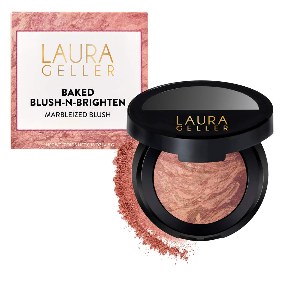 LAURA GELLER front pan showing Rosé All Day shade and smooth payoff