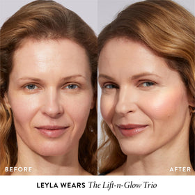 LAURA GELLER close-up highlighter pan showing luminous sheen and blendability