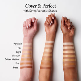 LAURA GELLER compact travel shot inside a makeup bag for on-the-go use