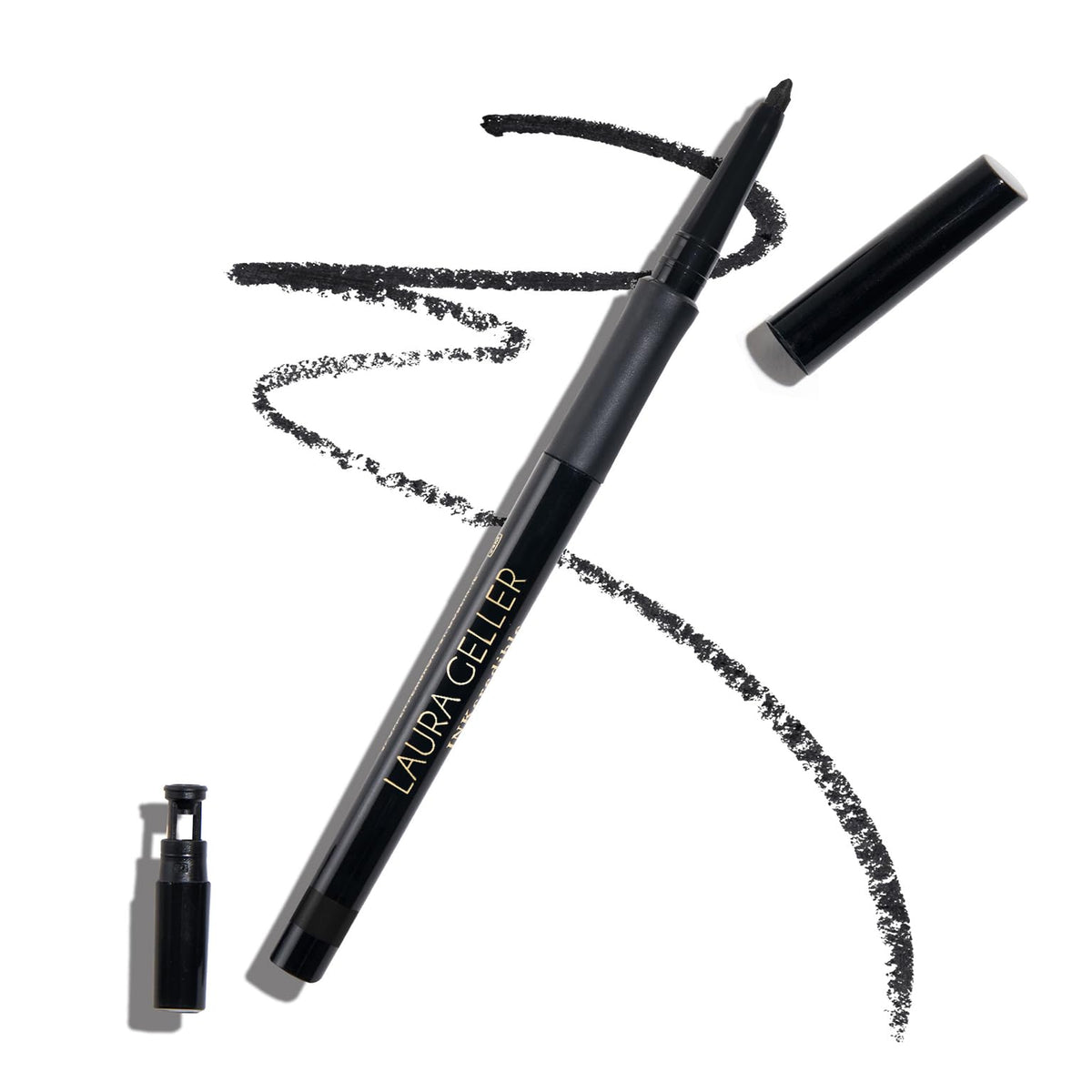 LAURA GELLER NEW YORK pencil front view showing sleek design and easy precision
