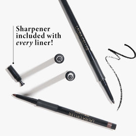 LAURA GELLER NEW YORK texture stroke on skin showing rich black payoff