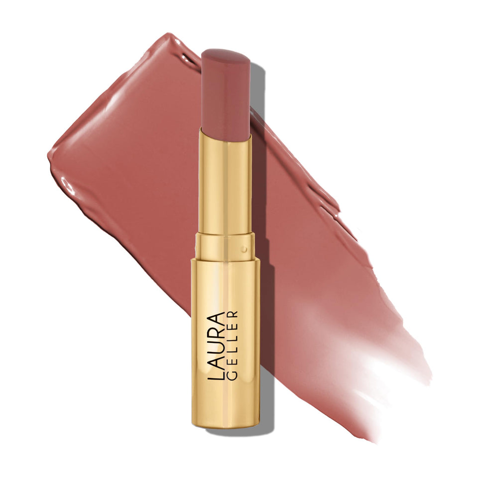 LAURA GELLER NEW YORK front view of balm twist showing shade and packaging benefit: easy application
