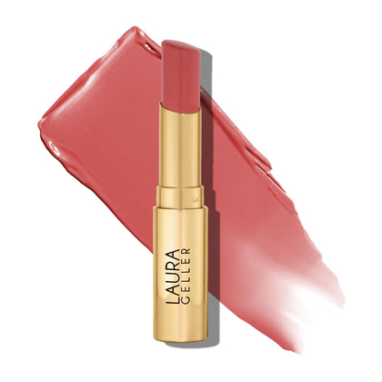 LAURA GELLER close-up of balm tube front showing twist-up applicator and shade