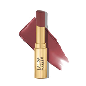 LAURA GELLER lip balm front closed showing compact design and easy portability